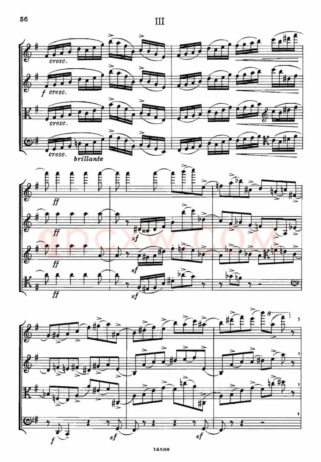QUARTET Op.83(第三部分)(弦乐四重奏)