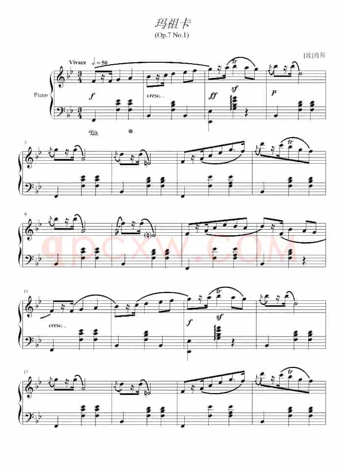 玛祖卡（Op.7 No.1）