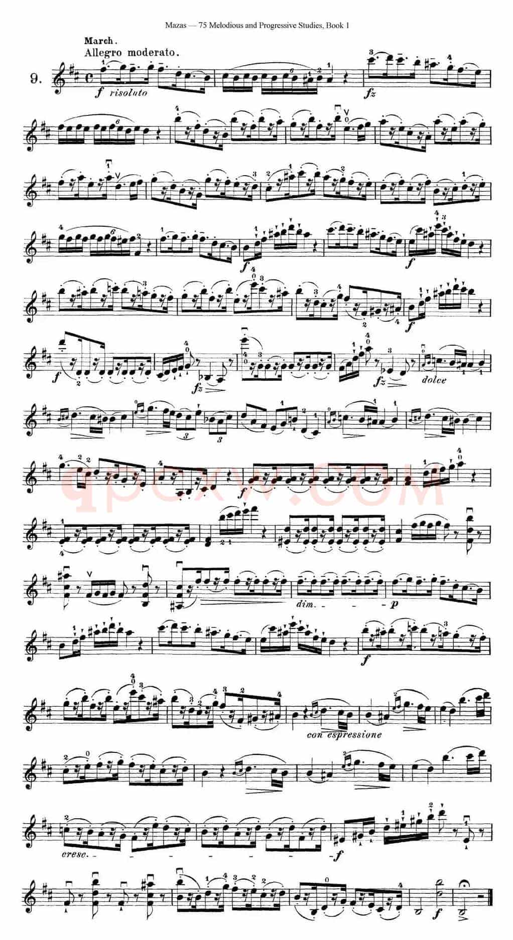 马扎斯小提琴练习曲 Op.36 第一册 特殊练习曲（9）