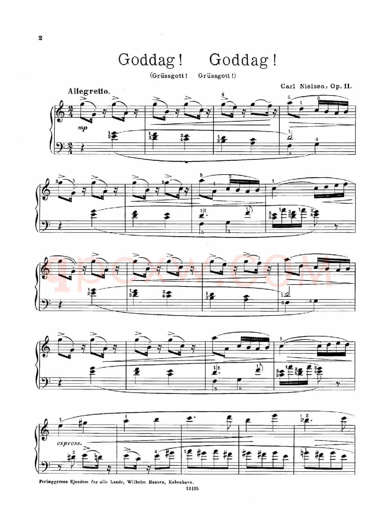 Six Humorous Bagatelles Op.11（6首幽默小品·1）