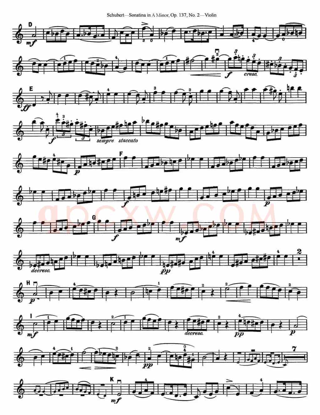 Violin Sonatina in A minor Op.137 No.2