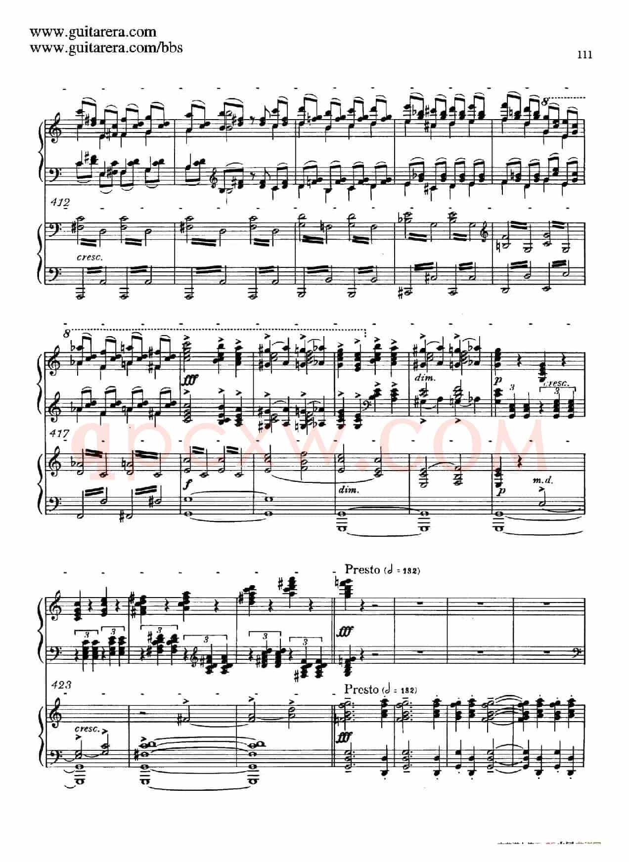 c小调第二钢琴协奏曲 Op.18(双钢琴·第三乐章)