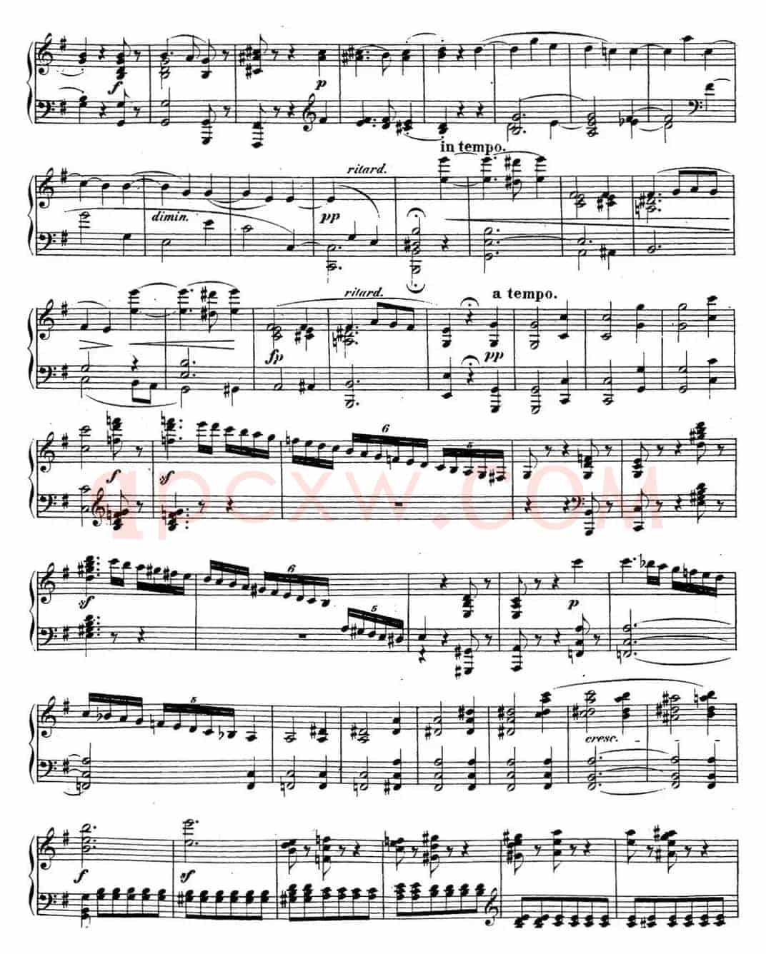 贝多芬钢琴奏鸣曲27 e小调 Op.90 E minor