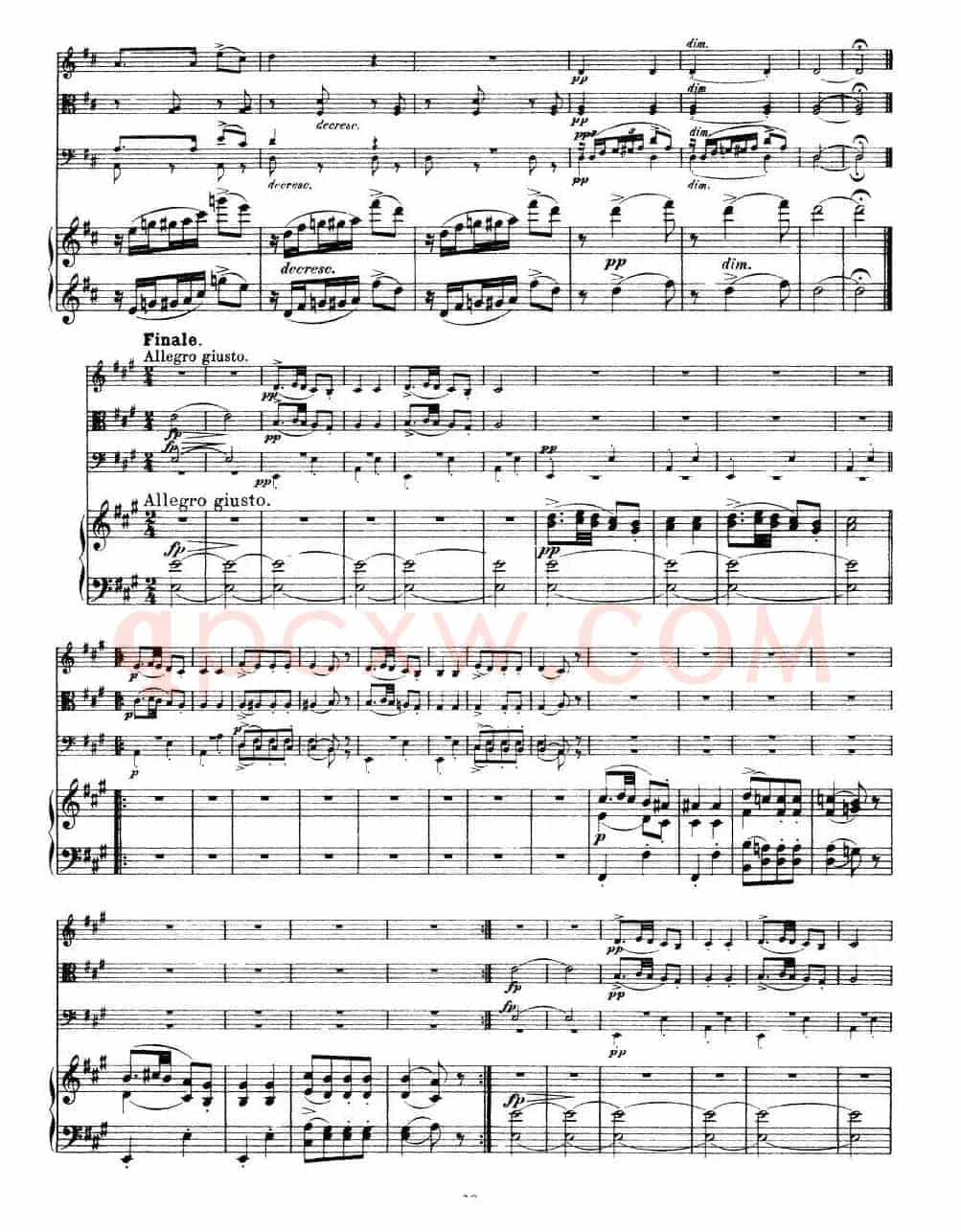 A大调鳟鱼五重奏（P31—40）（弦乐+钢琴）