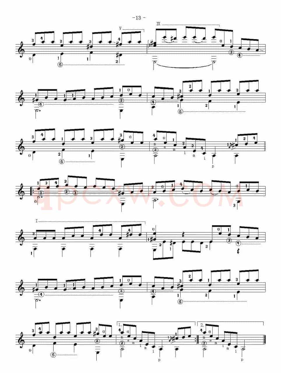 他雷加12首练习曲之7