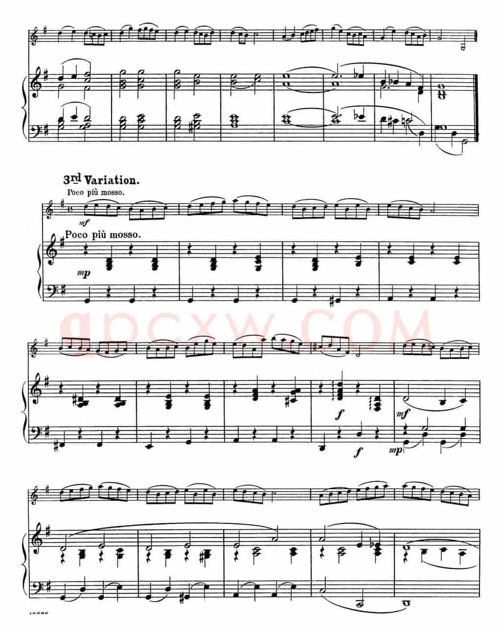 25首小提琴曲合集:Theme with Variations.(GUIDO PAPINI. Op.57)(小提琴+钢琴伴奏)