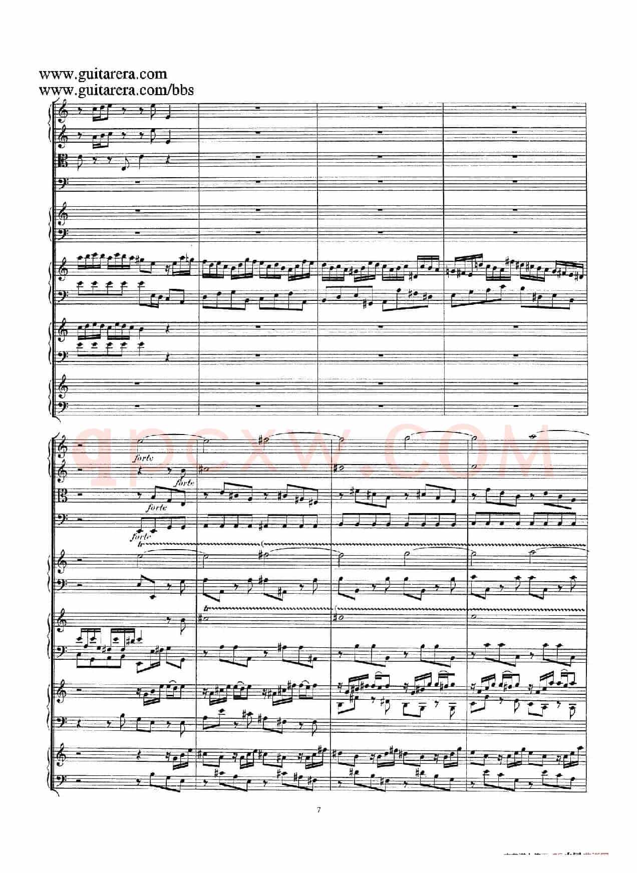 为四架古钢琴而作的a小调协奏曲 BWV 1065(总谱)