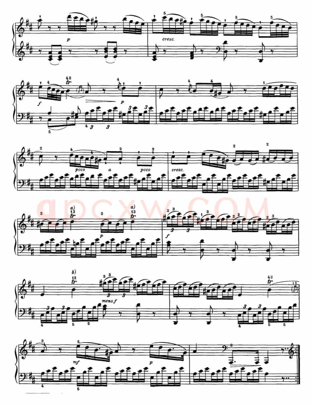 海顿 钢琴奏鸣曲 Hob XVI 19 Divertimento D major