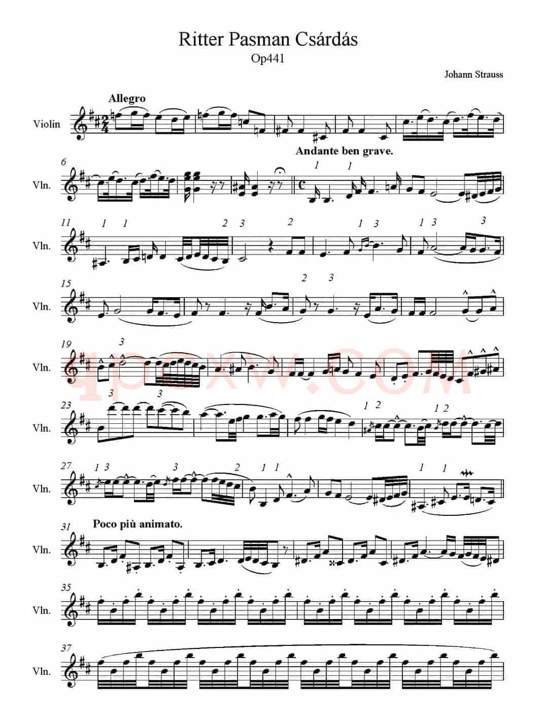 Ritter Pasman csárdás(Op.441)