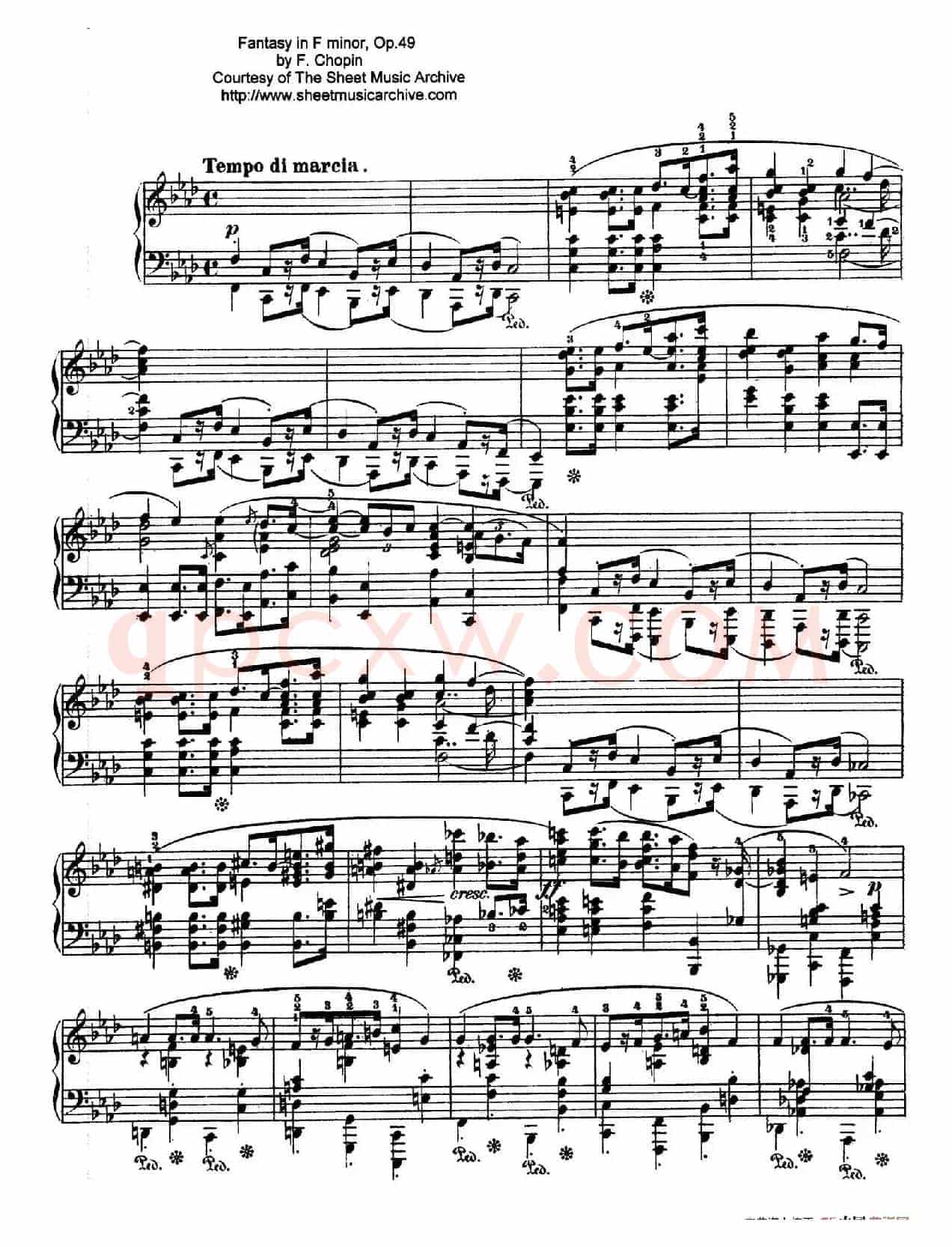 Fantasie in f Minor Op.49(f小调幻想曲)