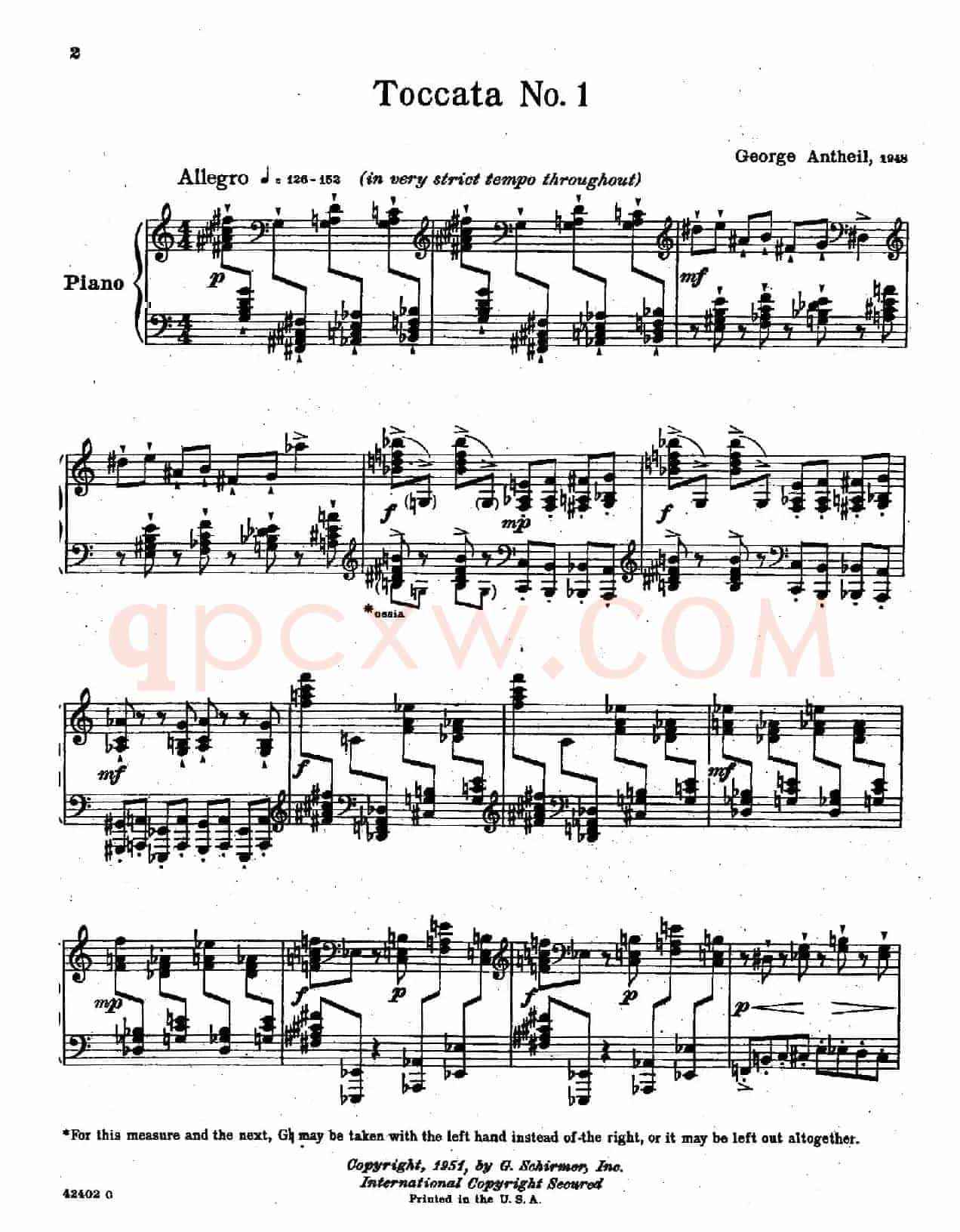 2 Toccatas（2首托卡塔）（No.1）