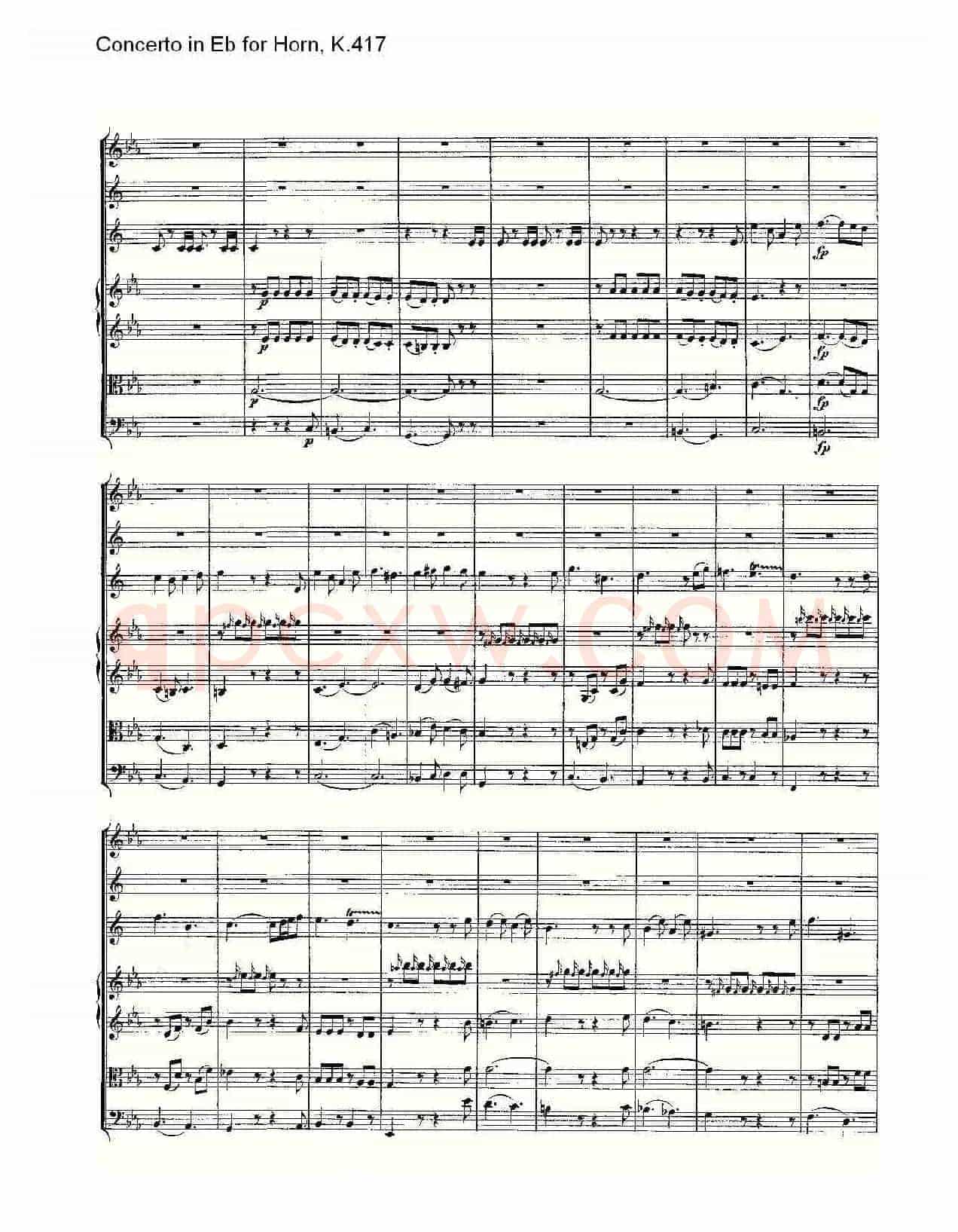 Concerto in Eb for Horn, K.417(Eb调法国号协奏曲, K.417)