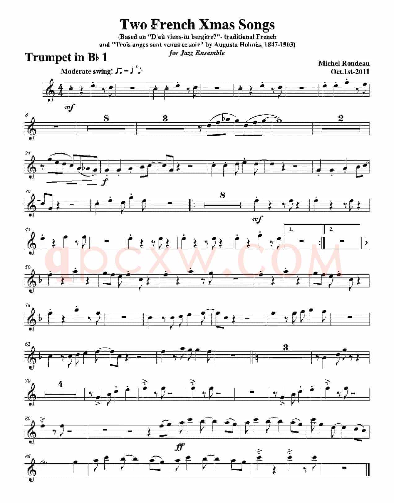 Two French Xmas Songs（第一小号分谱）