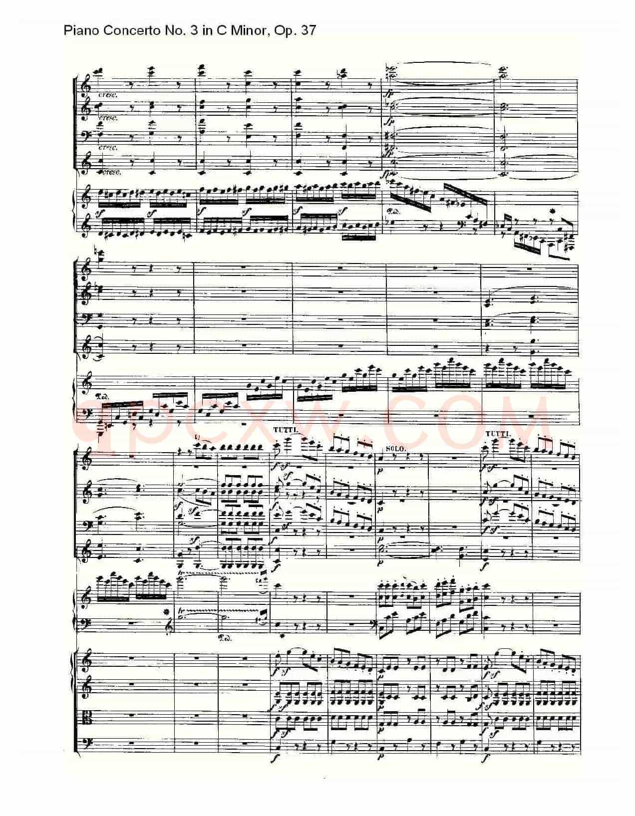 C小调钢琴第三协奏曲 Op.37 第三乐章