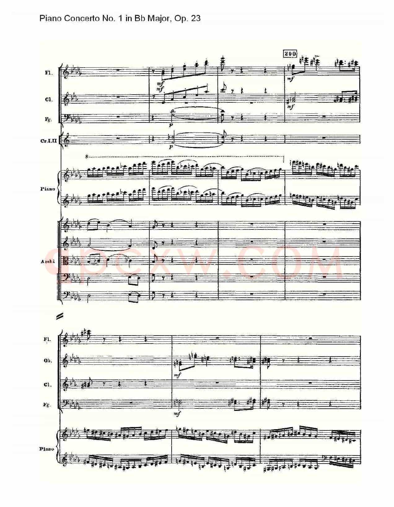 Bb大调第一钢琴协奏曲,Op.23第三乐章(一)