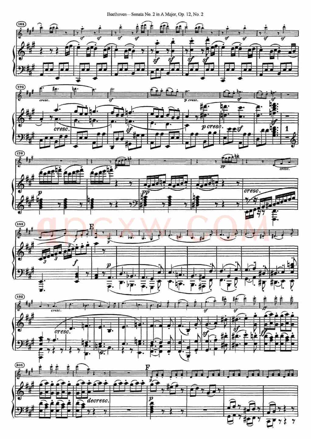 Violin Sonata No.2 in A Major Op.12 No.2（小提琴+钢琴伴奏）