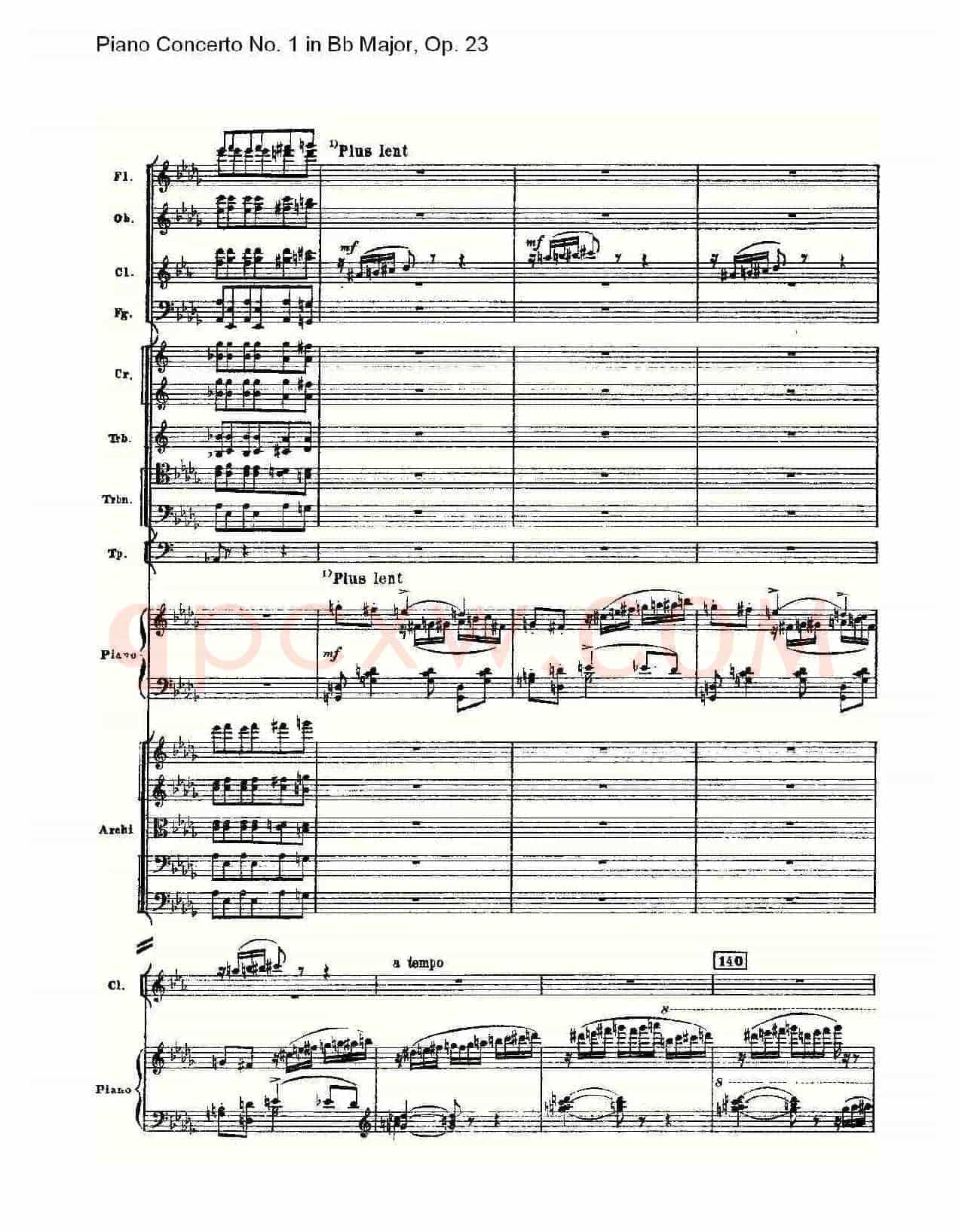 Bb大调第一钢琴协奏曲,Op.23第三乐章(一)
