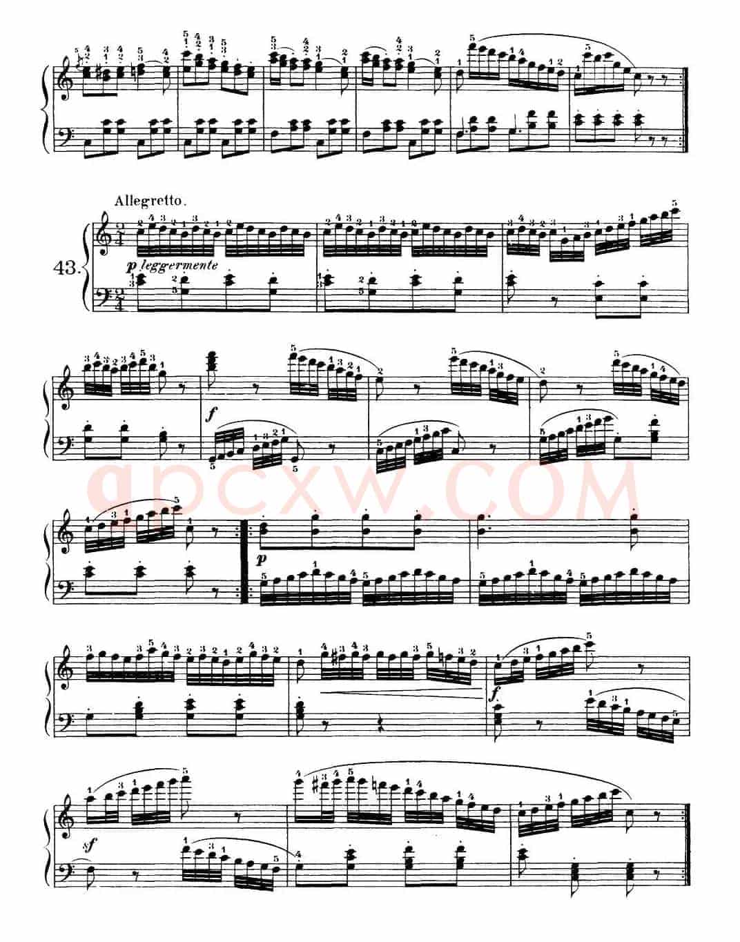 One Hundred and Ten Easy and Progressive Exercises Op.453(车尔尼110首简易练习曲 41——51)