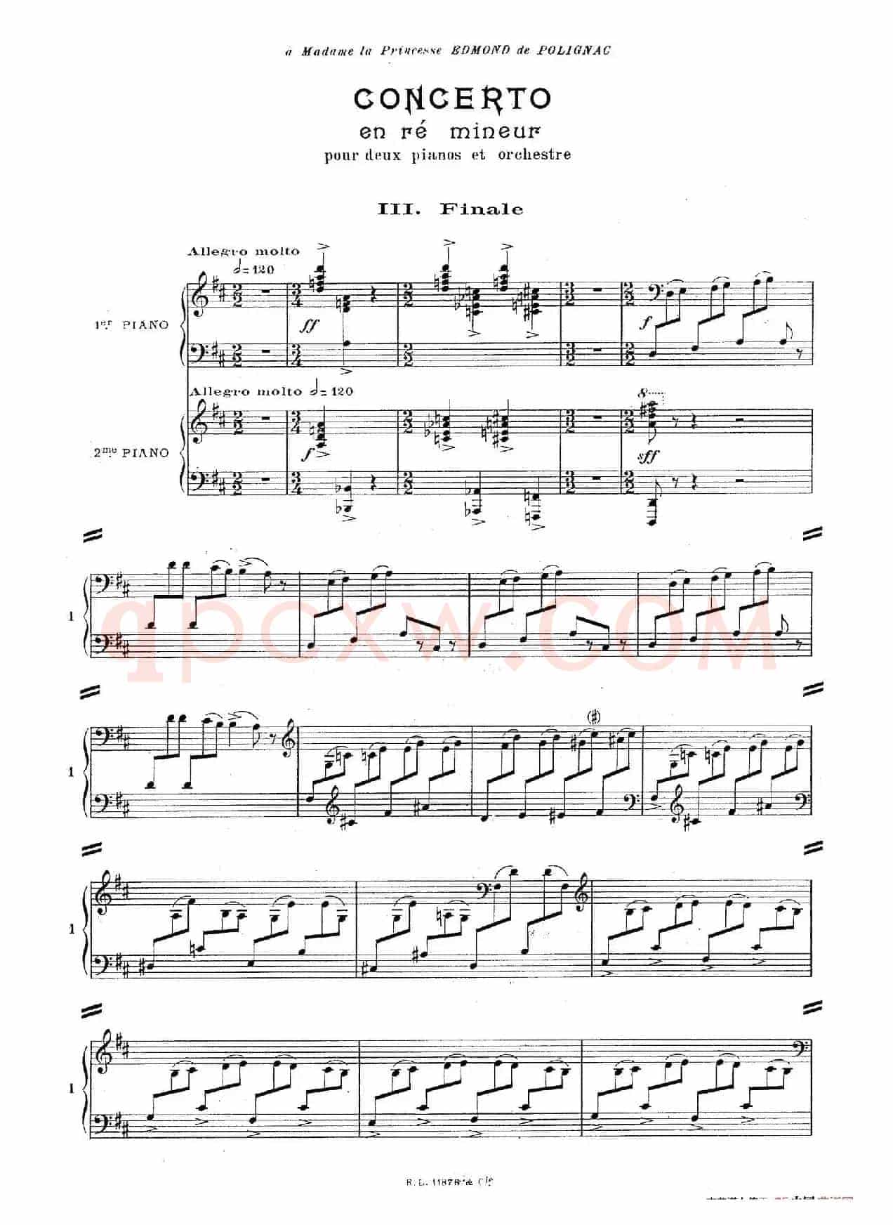 Concerto for 2 Pianos in d Minor(d小调双钢琴协奏曲· 第三乐章)