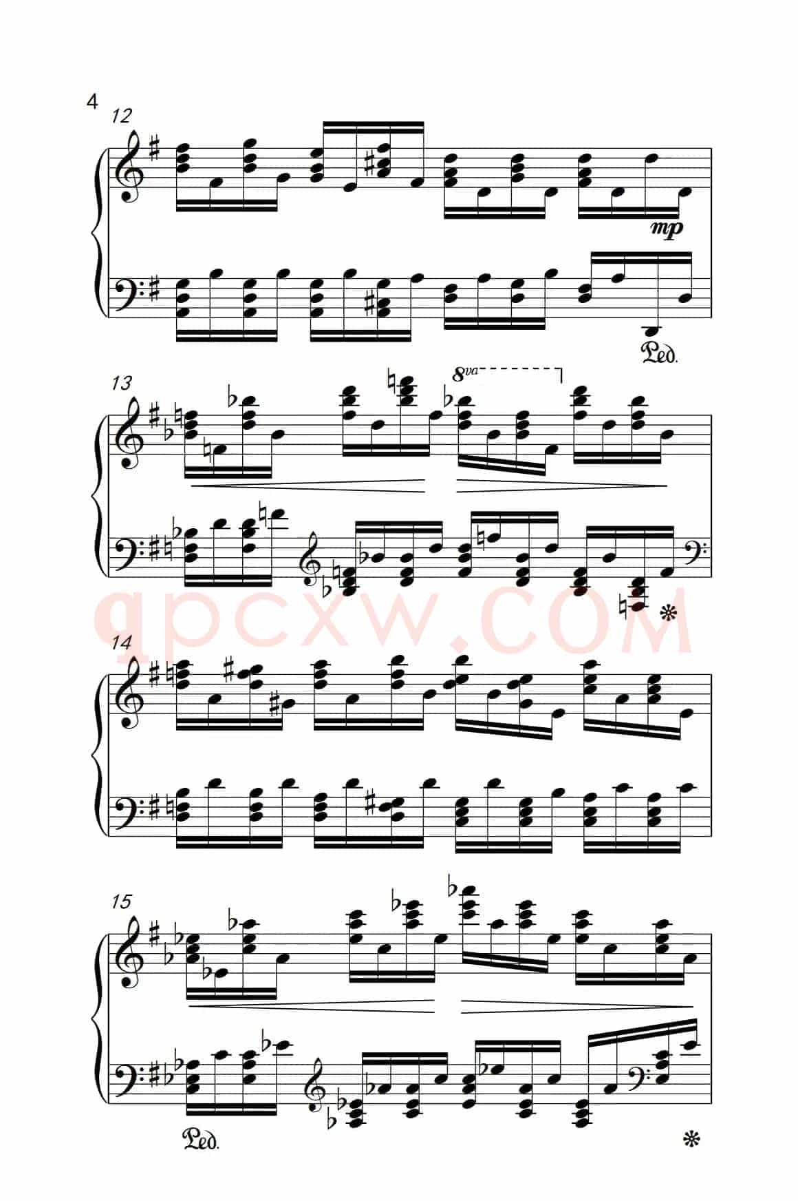 莫什科夫斯基 钢琴练习曲（第三首）