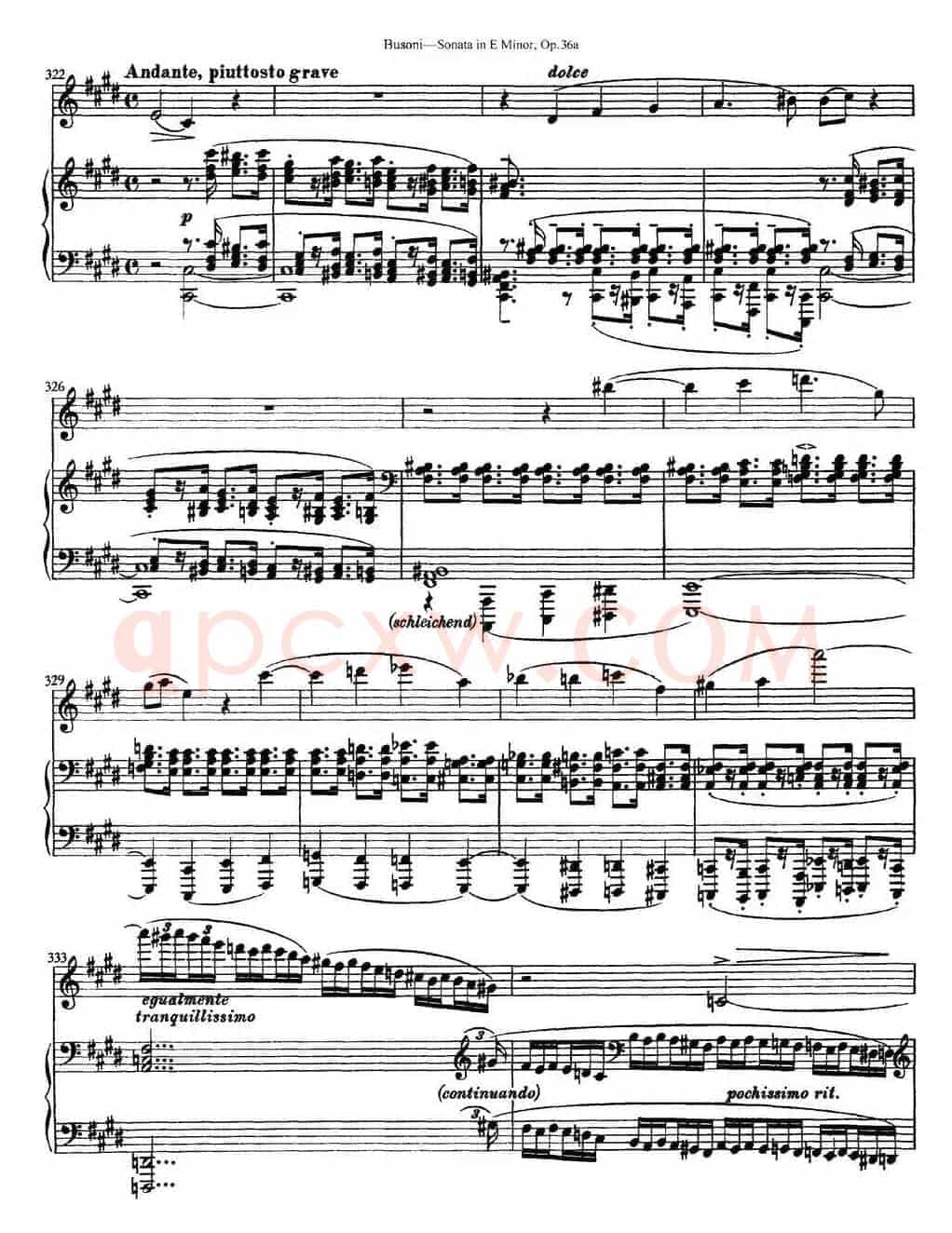 Violin Sonata No.2 in E Minor Op.36（小提琴+钢琴伴奏）