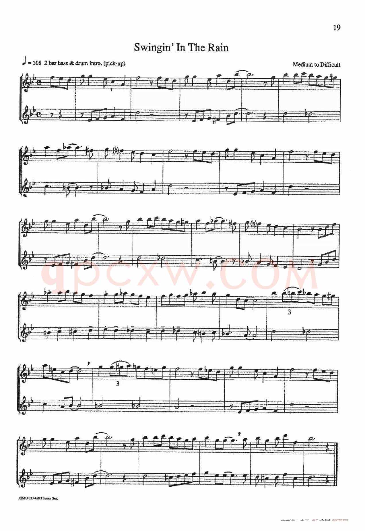 16首爵士二重奏：Swingin' In the Rain