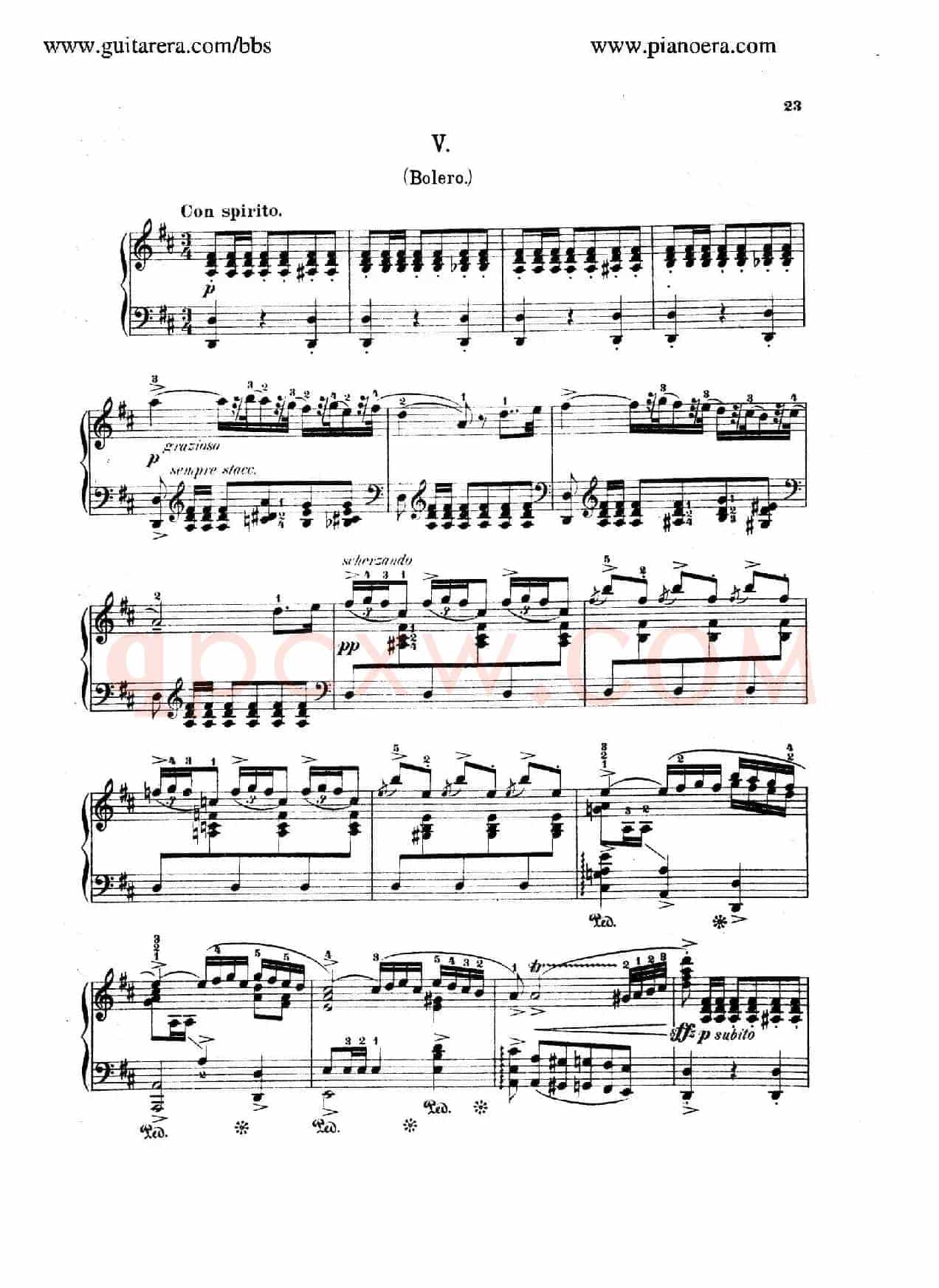 Spanish Dances Op.12(西班牙舞曲·钢琴独奏版)