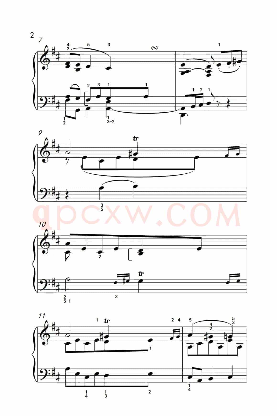 奏鸣曲 Opus 2 Nr.2 第二乐章（贝多芬奏鸣曲集 1）