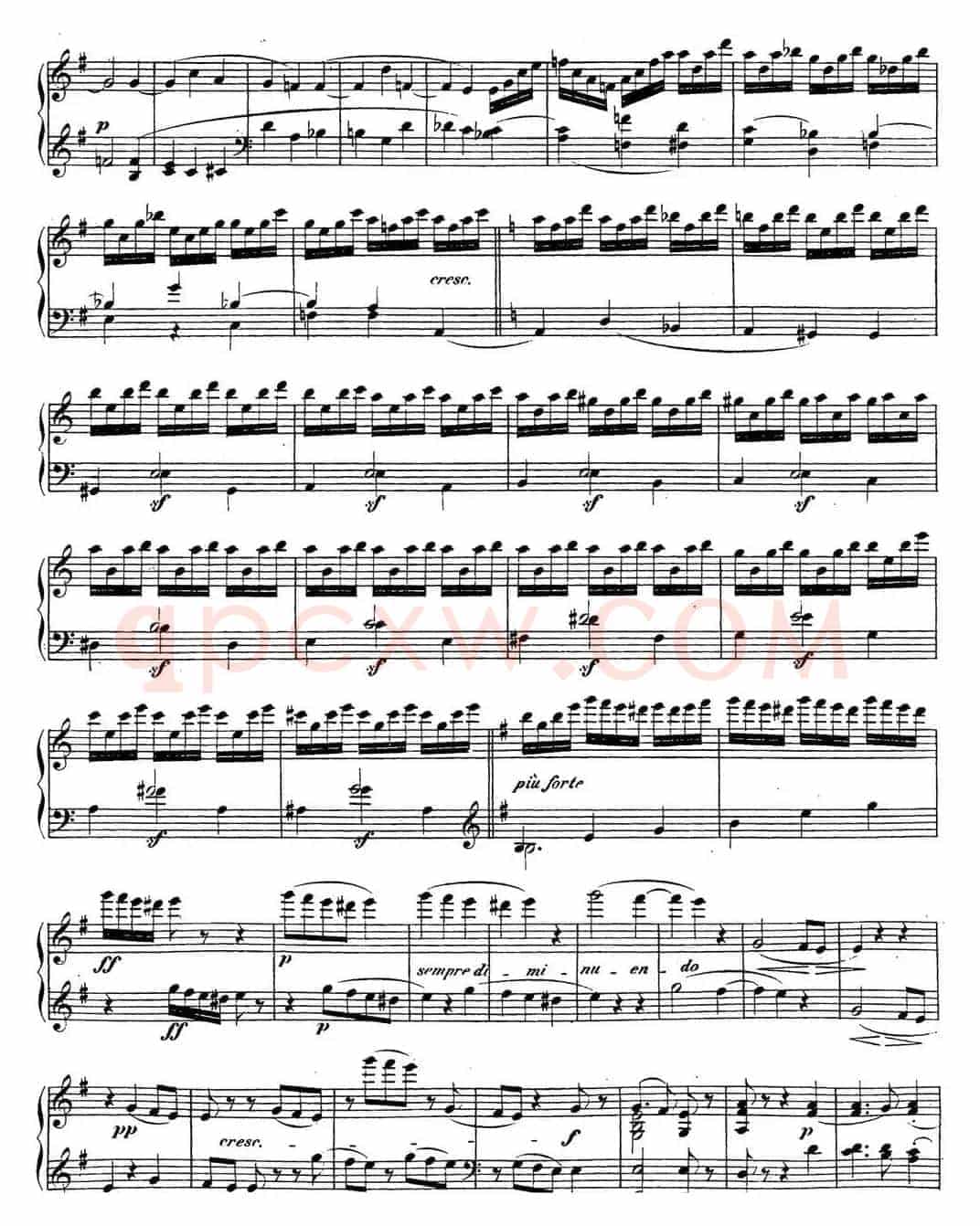 贝多芬钢琴奏鸣曲27 e小调 Op.90 E minor