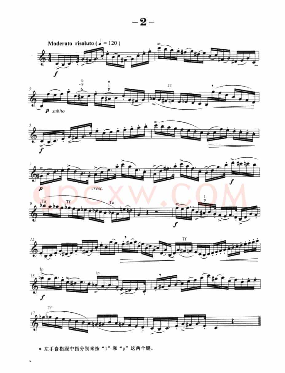 菲林萨克斯管练习曲（2）