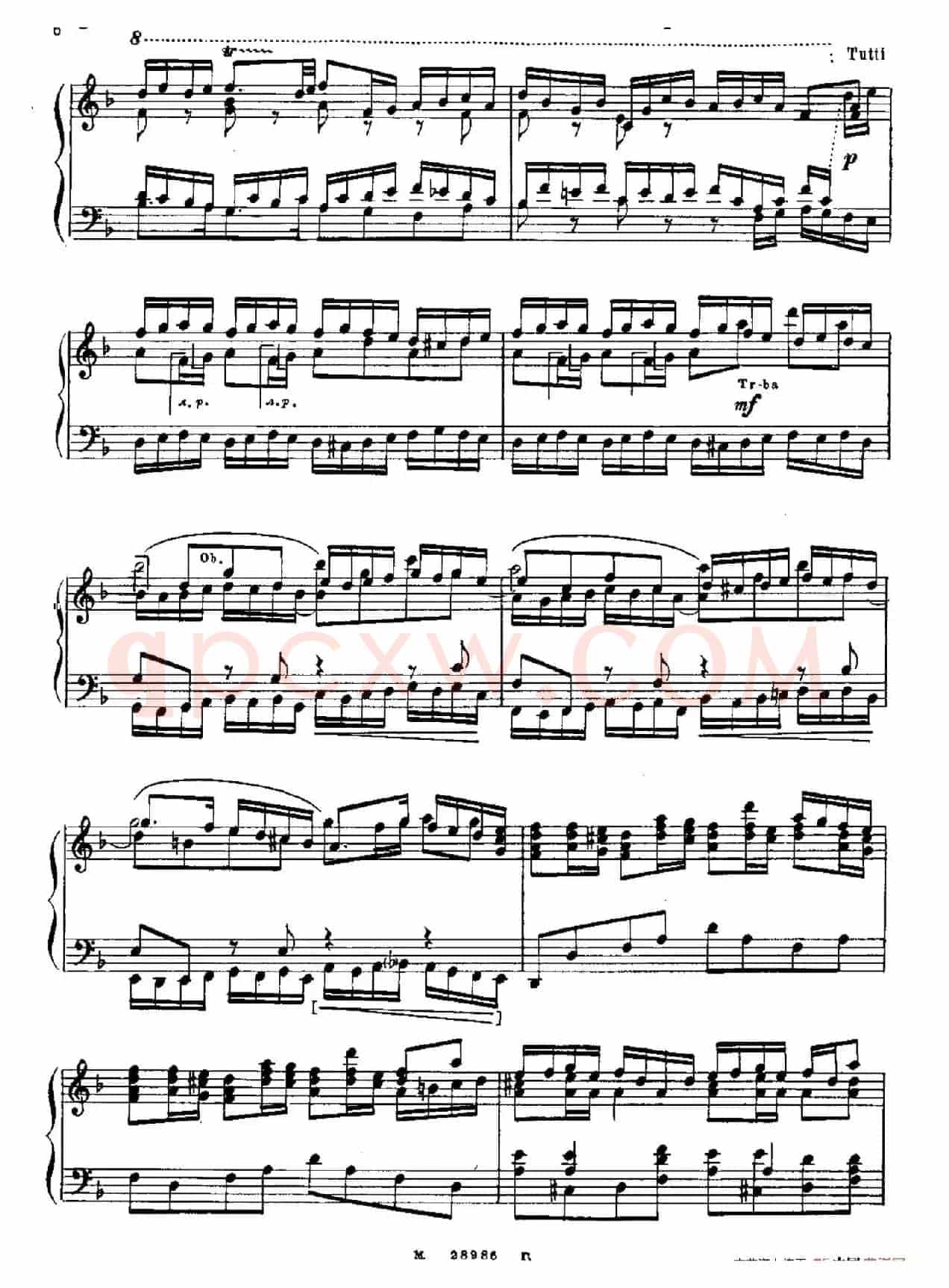 Brandenburg Concerto No.2 in F Major BWV.1047(F大调第二勃兰登堡协奏曲·钢琴独奏版)
