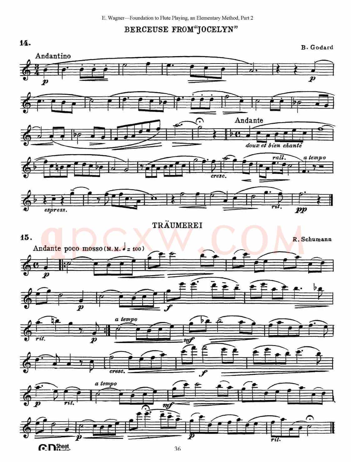 长笛演奏基础教程练习（Collection of Songs and solos）
