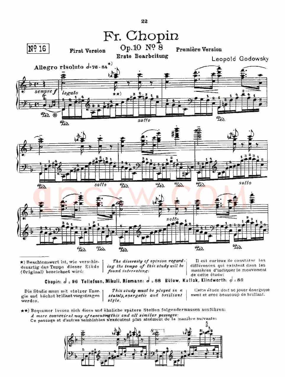 肖邦《练习曲》Fr.Chopin Op.10 No8-1