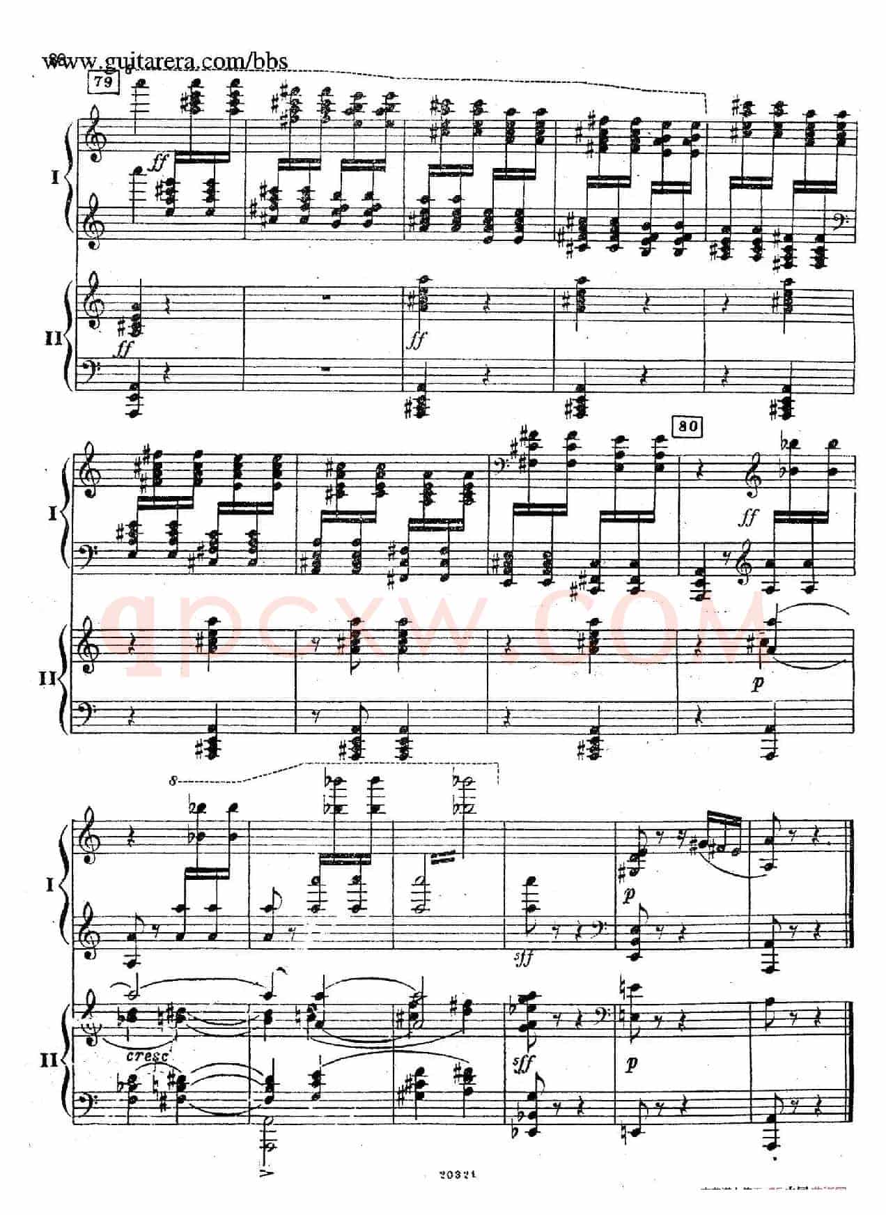 Rhapsody On A Theme Of Paganini Op.43(帕格尼尼主题狂想曲·双钢琴)(P61——87)