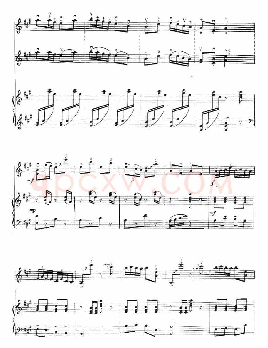 中原畅想曲（小提琴+钢琴伴奏）