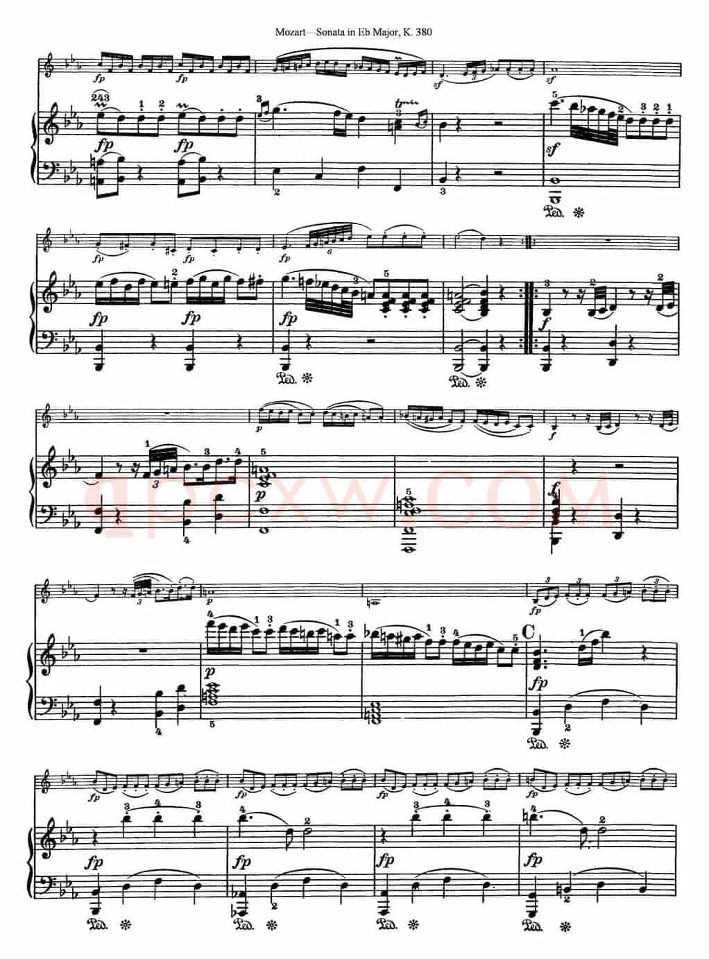 Violin Sonata in Eb Major K.380（小提琴+钢琴伴奏）