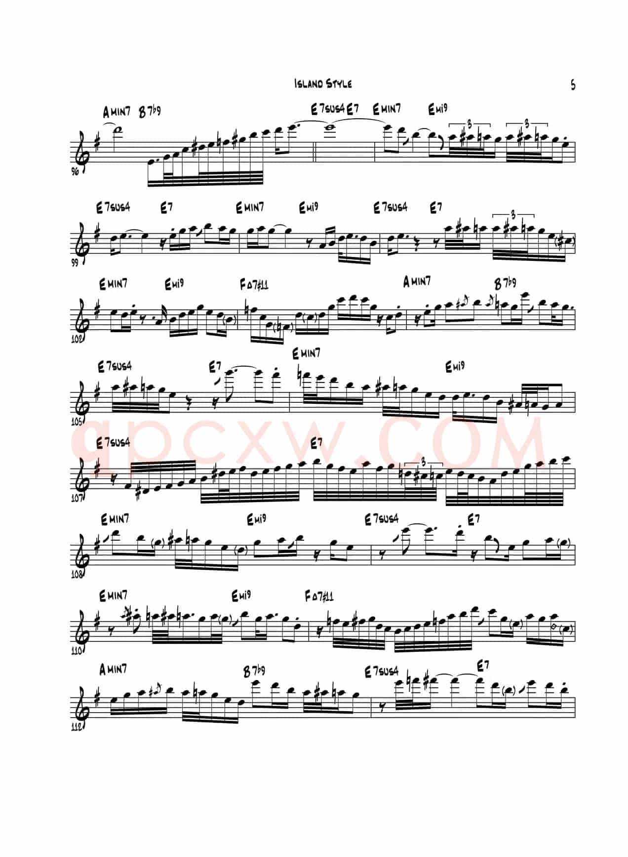 Island Stlye（次中音萨克斯）