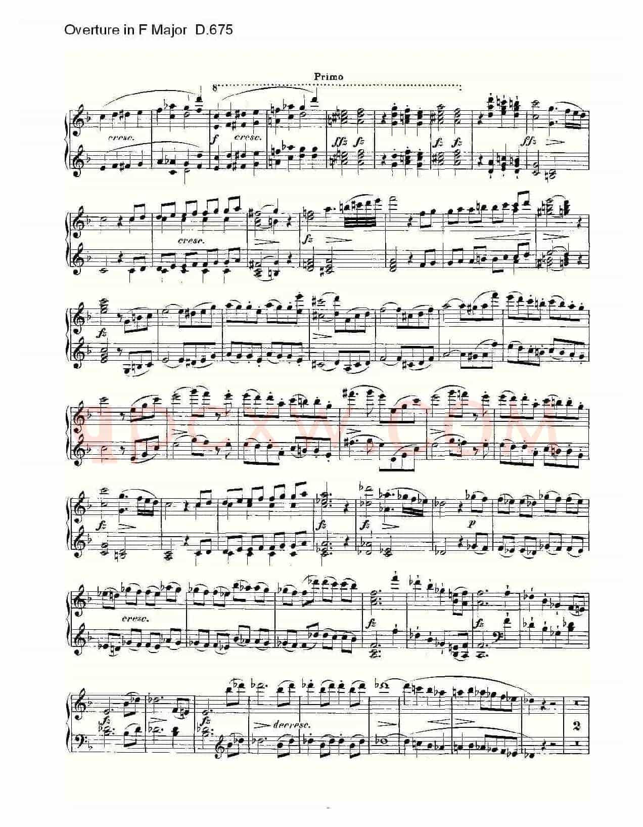 Overture in F Major D.675(F大调序曲 D.675)