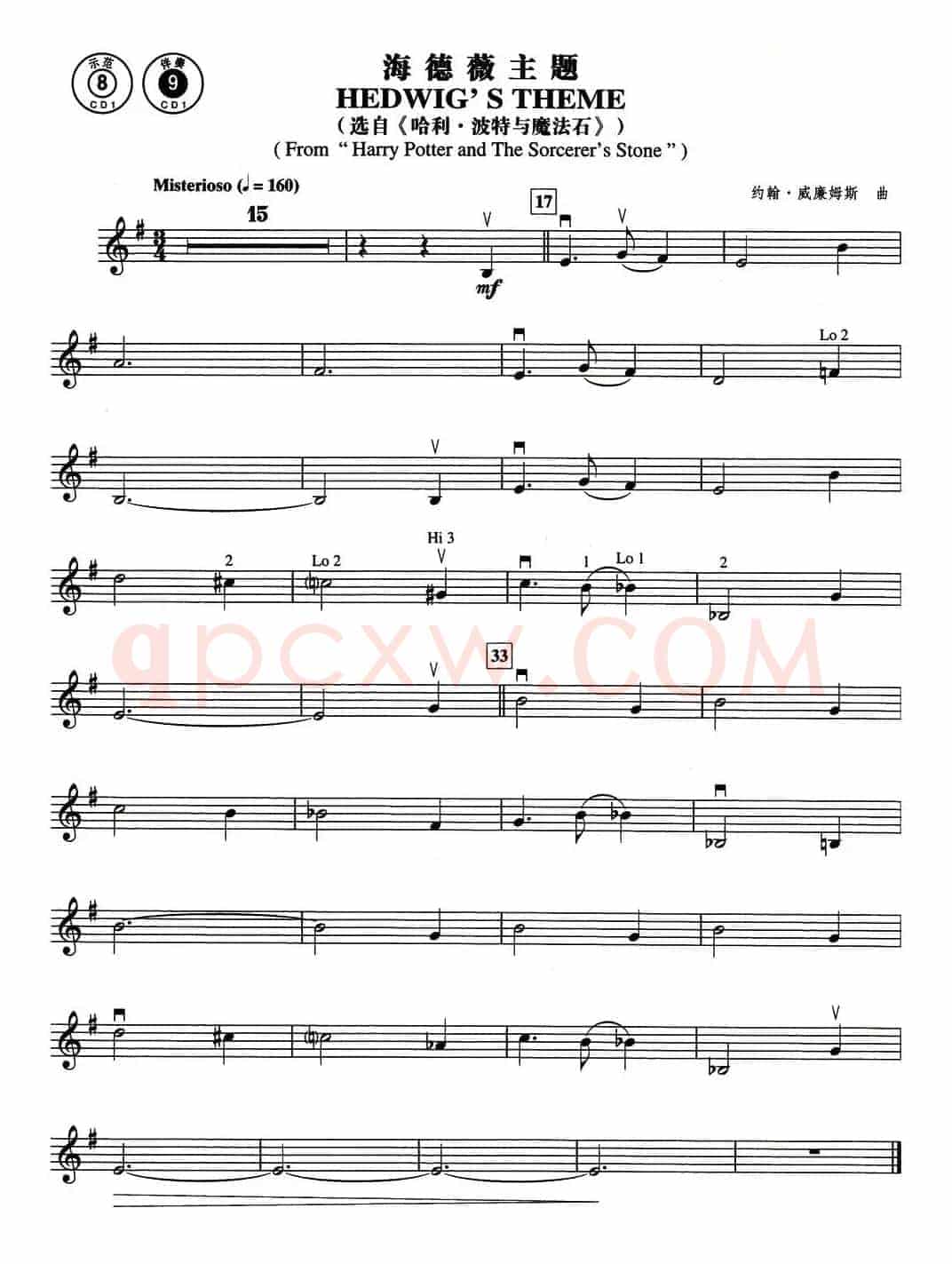 HEDWIG'S THEME（海德薇主题）