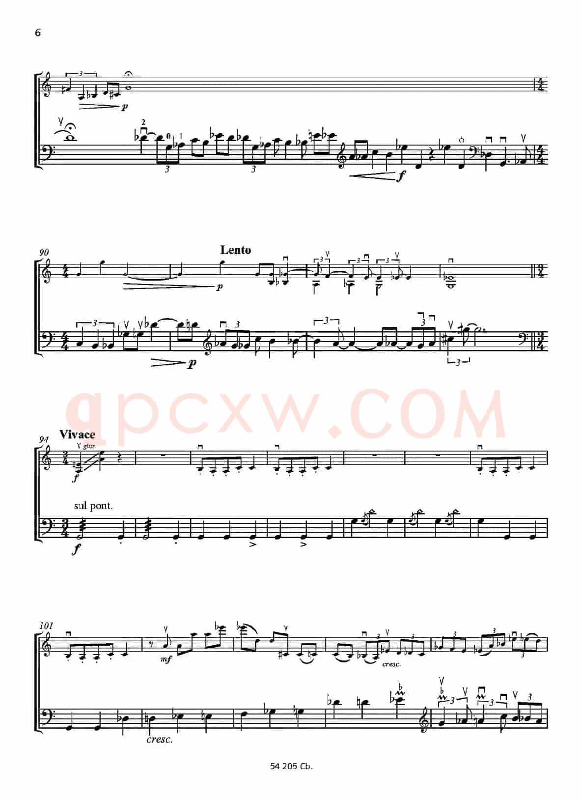 Duo concertante（炫技二重奏）（小提琴+低音提琴二重奏）