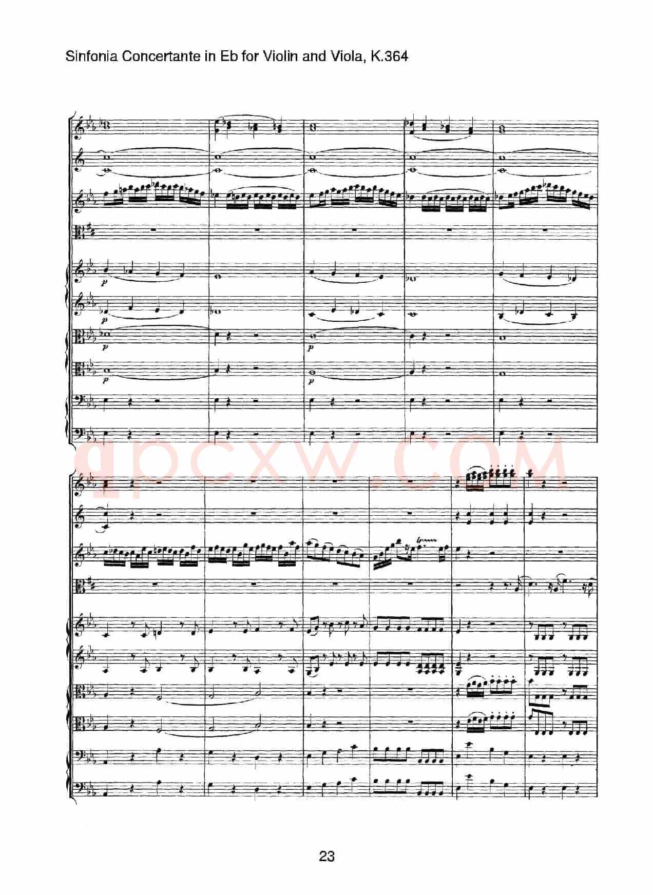 降E大调交响协奏曲（《Sinfonia Concertante in Eb》for Violin and Viola K.364）