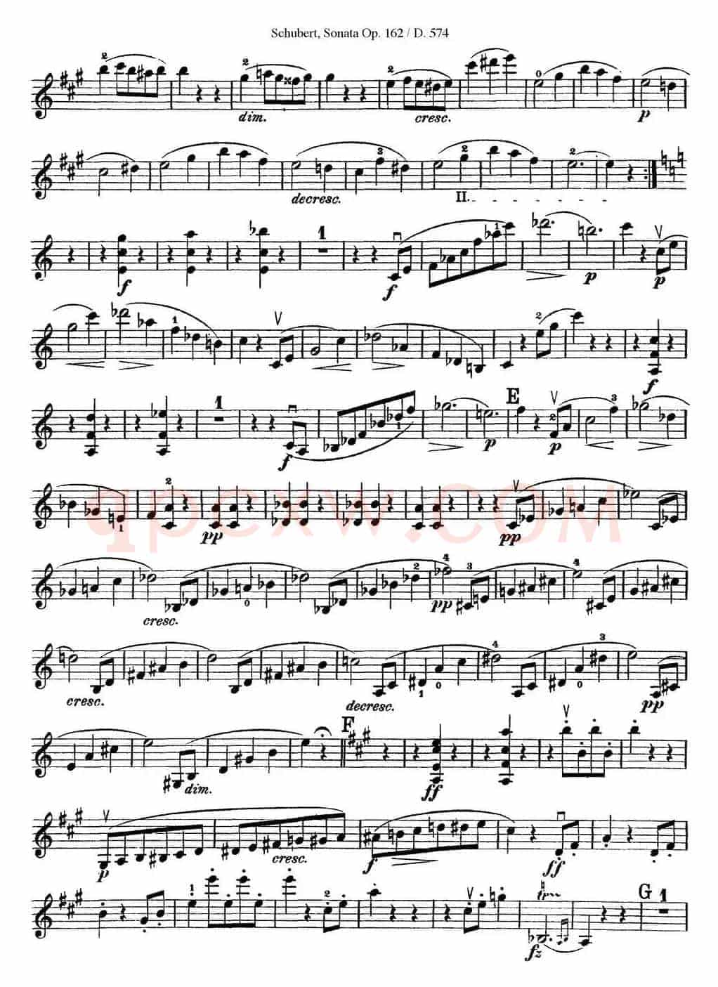 Violin Sonata in A major Op.162 D.574
