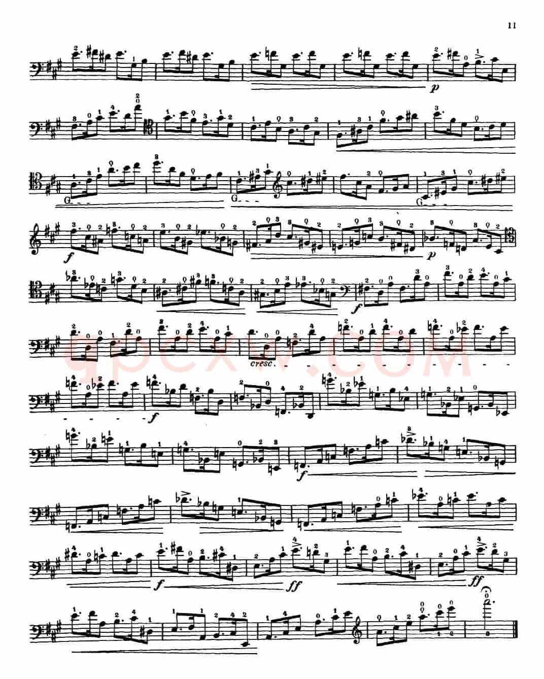 大提琴高级练习曲40首 No.5