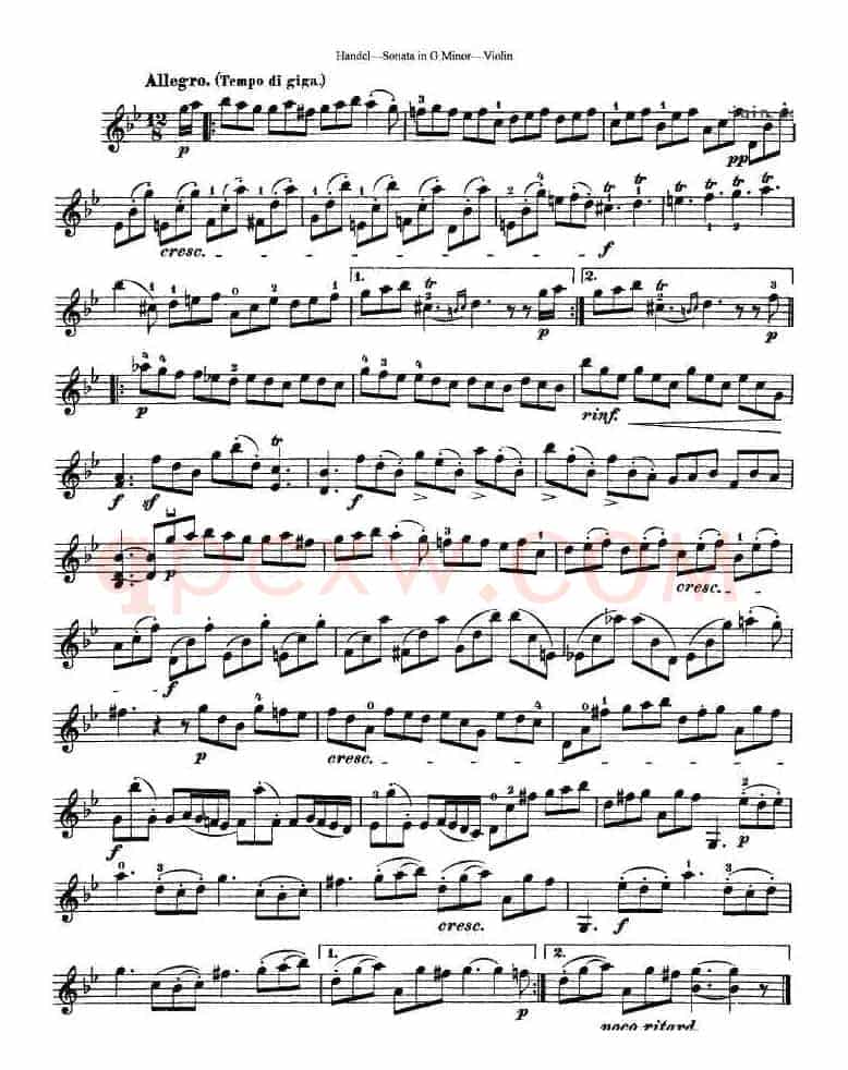 g小调小提琴奏鸣曲（亨德尔作曲版）