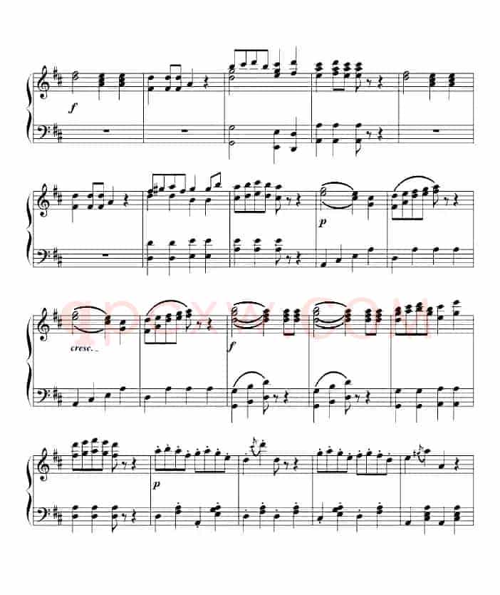 加沃特舞曲（完整版、龙斯明制谱版）