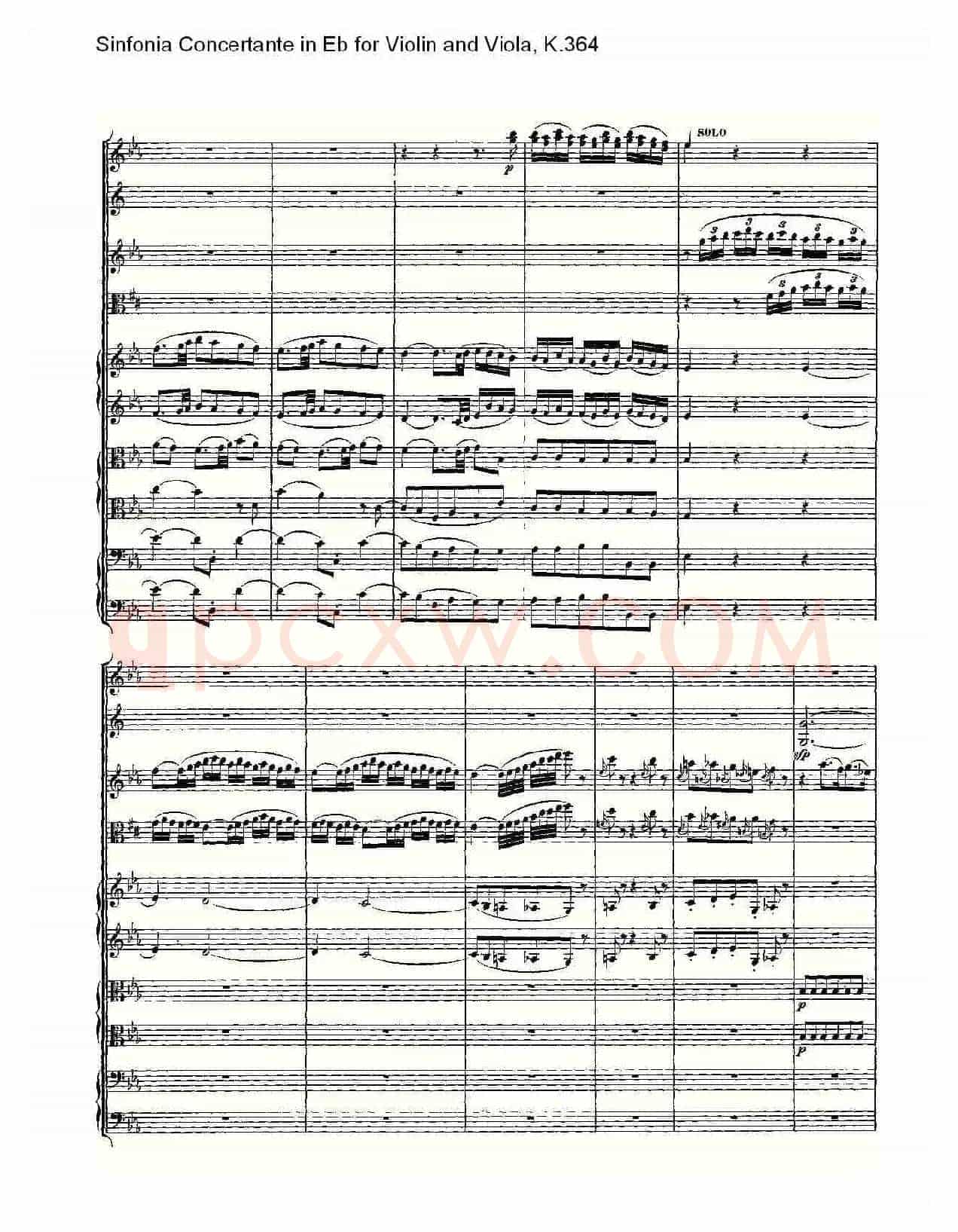 Eb调小提琴与中提琴炫技序曲, K.364(一)