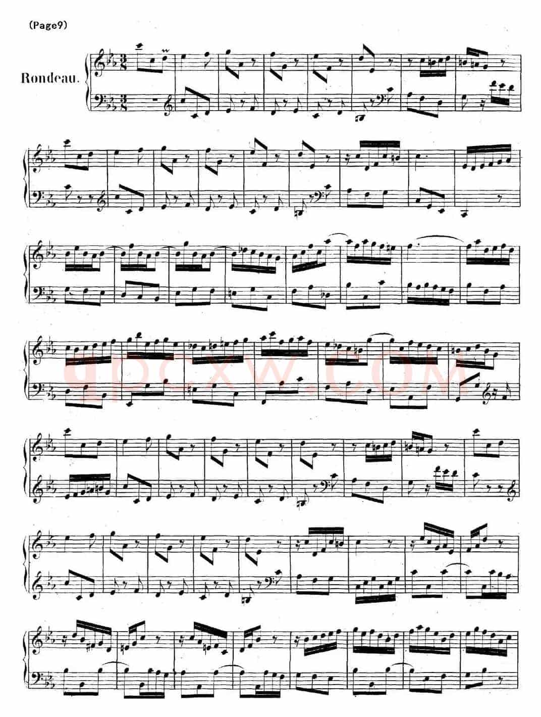 帕蒂塔6首德国组曲（No.2 c小调 巴赫 Partita c Minor BWV 826）