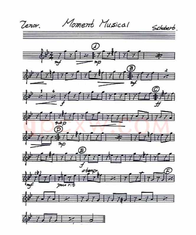 Moment Muical（音乐瞬间）（四重奏分谱）