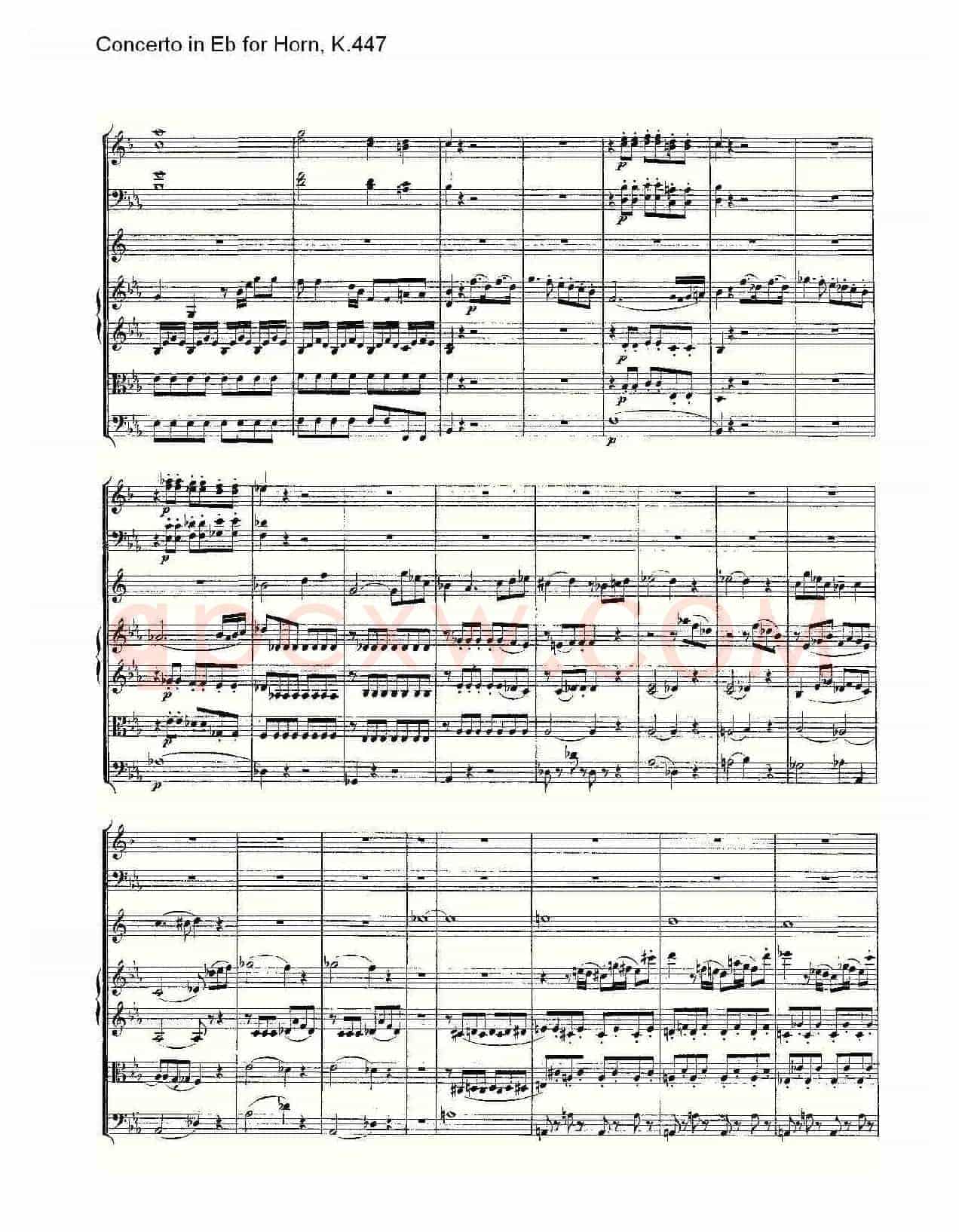 Concerto in Eb for Horn, K.447(Eb调法国号协奏曲, K.447)
