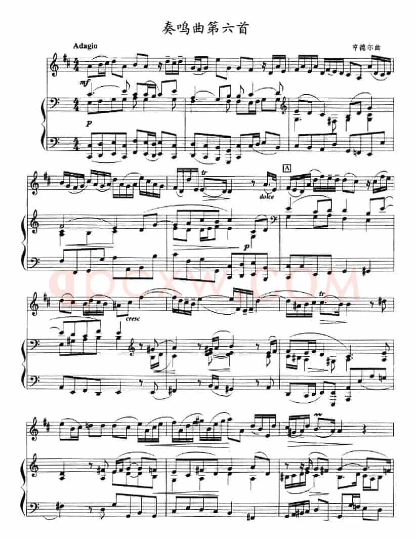 奏鸣曲第六首（小号+钢琴伴奏）